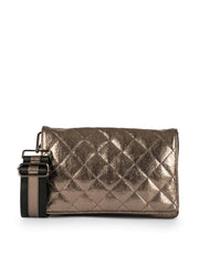 Haute Shore-Lexi Nova | Quilted Vegan Leather Flap Crossbody / Convertible Clutch-Pink Dot Styles