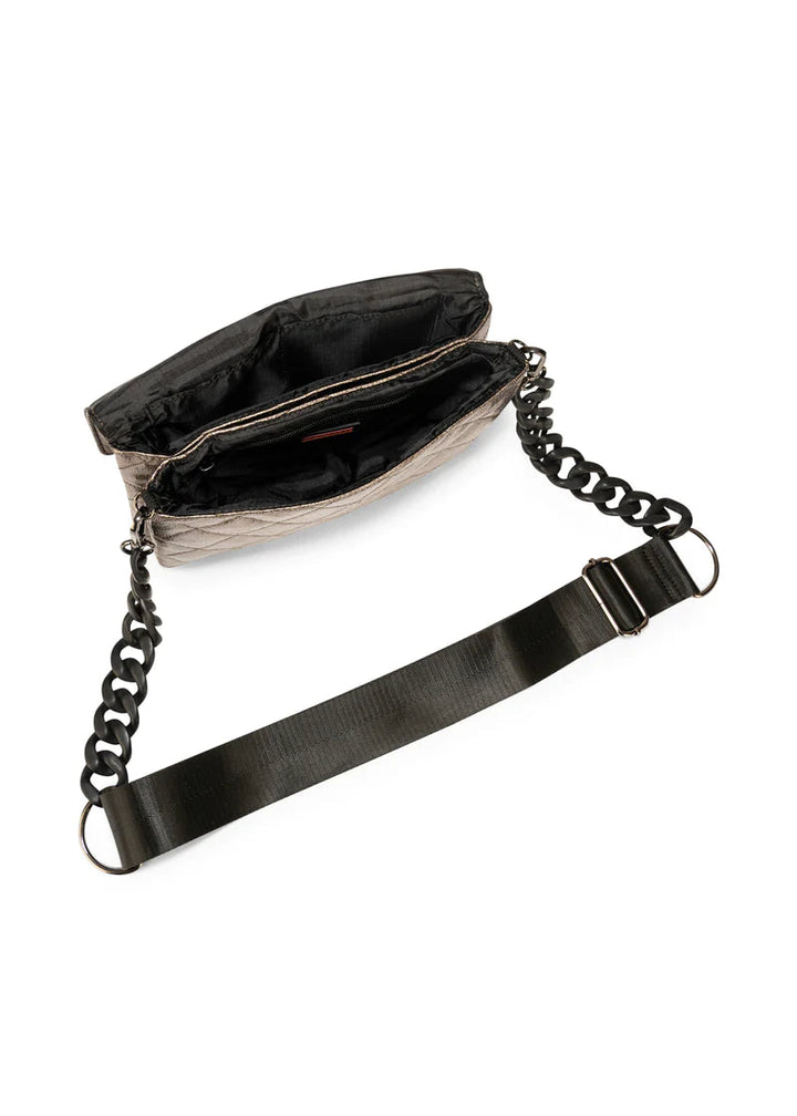 Haute Shore-Lexi Nova | Quilted Vegan Leather Flap Crossbody / Convertible Clutch-Pink Dot Styles