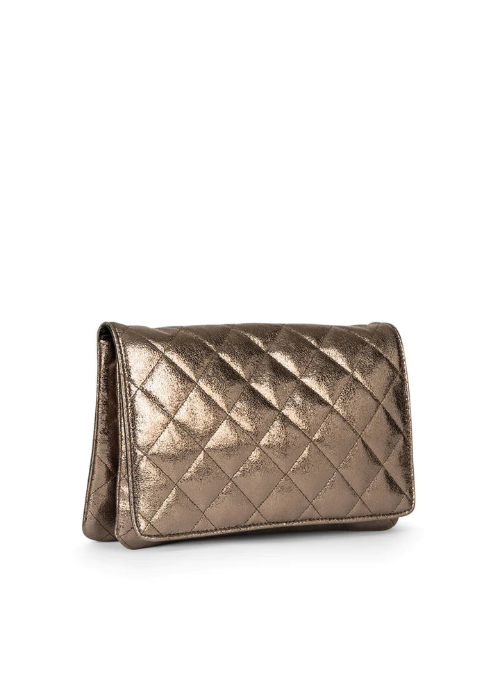 Haute Shore-Lexi Nova | Quilted Vegan Leather Flap Crossbody / Convertible Clutch-Pink Dot Styles