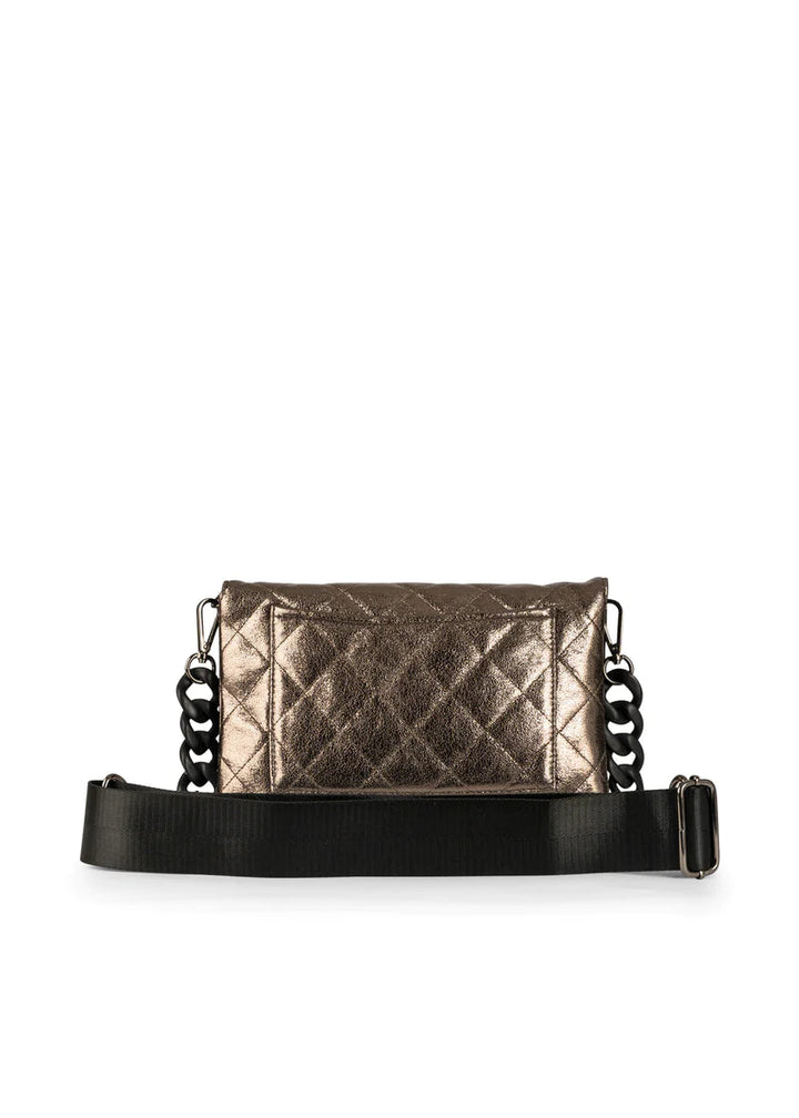 Haute Shore-Lexi Nova | Quilted Vegan Leather Flap Crossbody / Convertible Clutch-Pink Dot Styles
