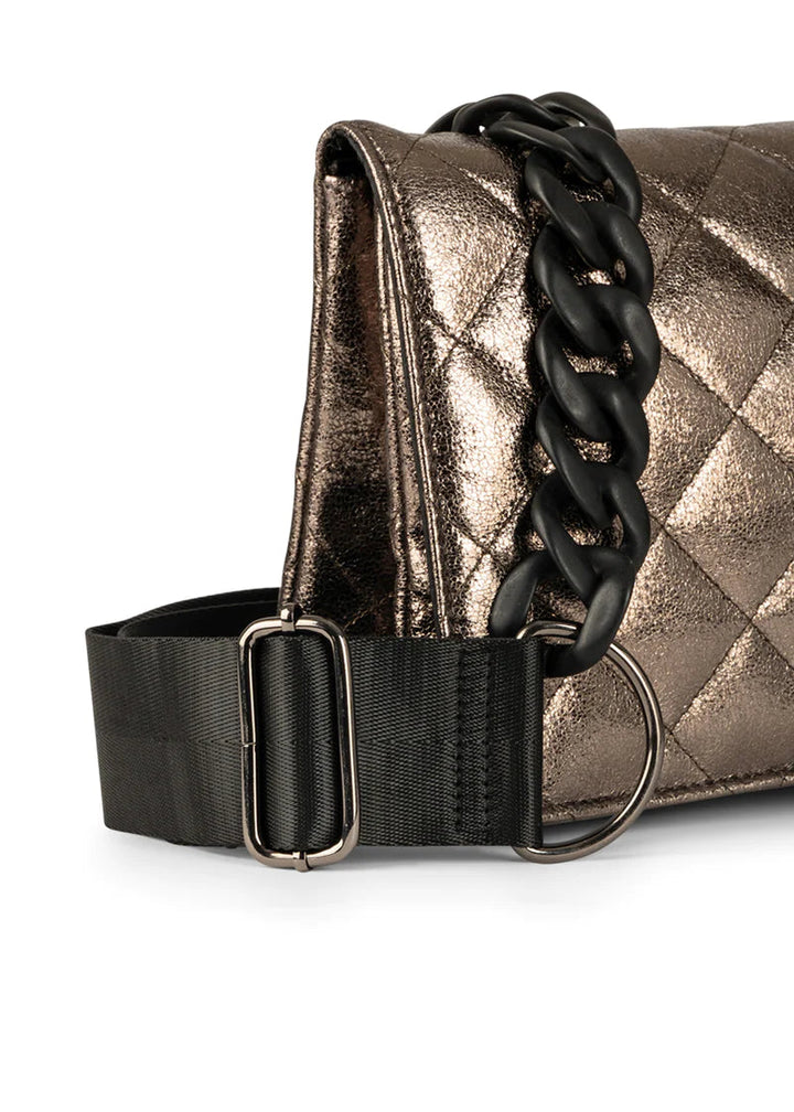 Haute Shore-Lexi Nova | Quilted Vegan Leather Flap Crossbody / Convertible Clutch-Pink Dot Styles