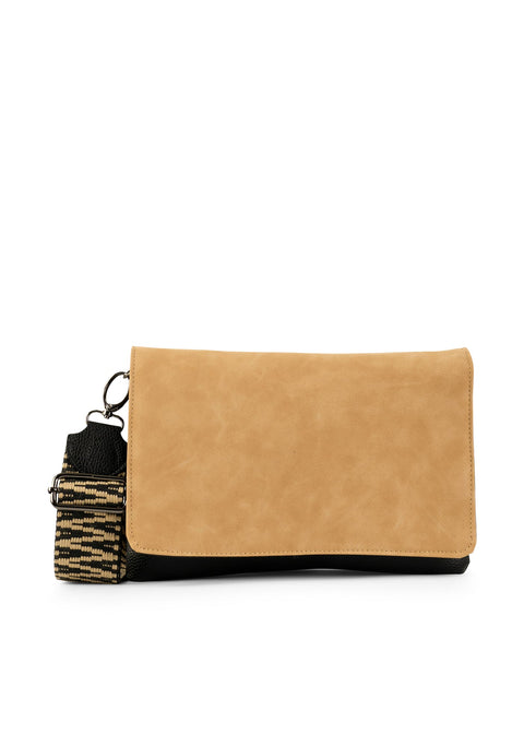 Haute Shore-Lexi Toast |  Vegan Suede Crossbody / Convertible Clutch-Pink Dot Styles
