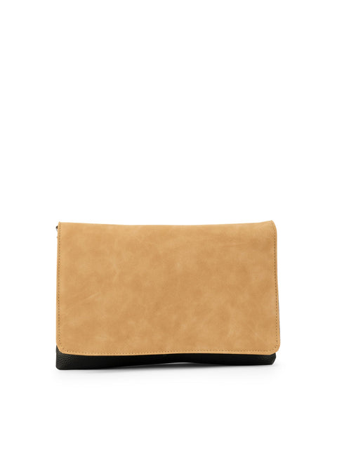 Haute Shore-Lexi Toast |  Vegan Suede Crossbody / Convertible Clutch-Pink Dot Styles