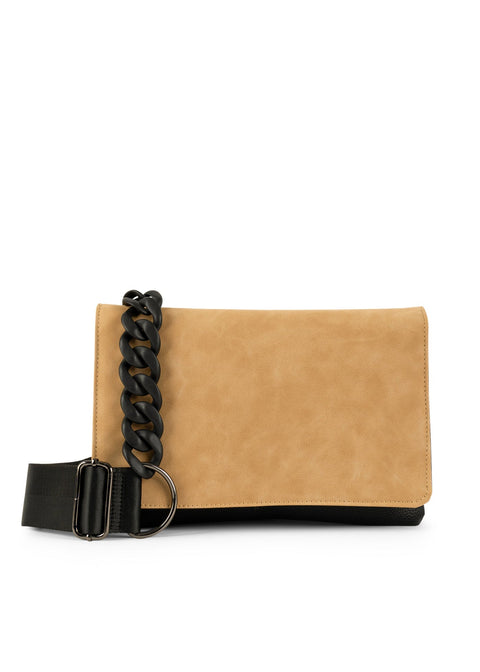 Haute Shore-Lexi Toast |  Vegan Suede Crossbody / Convertible Clutch-Pink Dot Styles