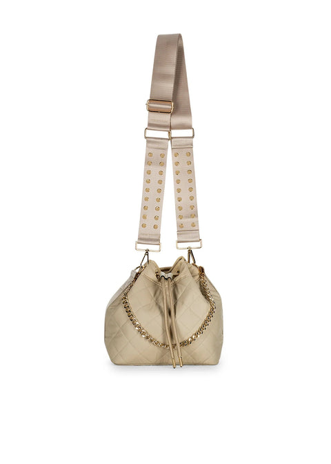 Haute Shore-Lindsey Buff | Quilted Bucket Bag-Pink Dot Styles