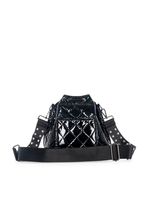 Haute Shore-Lindsey Noir | Quilted Bucket Bag (Final Sale)-Pink Dot Styles