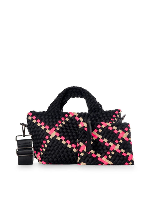 Haute Shore-Mark Monaco | Woven Mini Tote w/Strap (Final Sale)-Pink Dot Styles