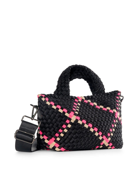 Haute Shore-Mark Monaco | Woven Mini Tote w/Strap (Final Sale)-Pink Dot Styles