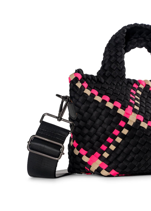 Haute Shore-Mark Monaco | Woven Mini Tote w/Strap (Final Sale)-Pink Dot Styles