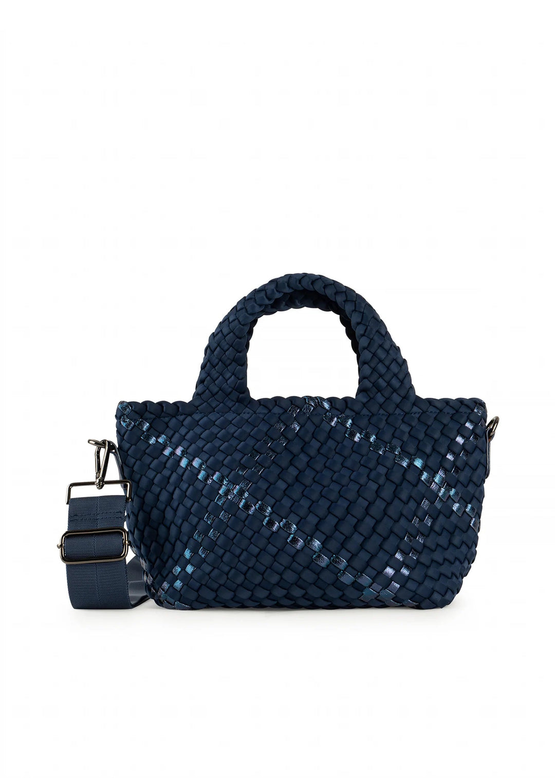 Haute Shore Navy Woven Neoprene Mini Tote Mark Pacific