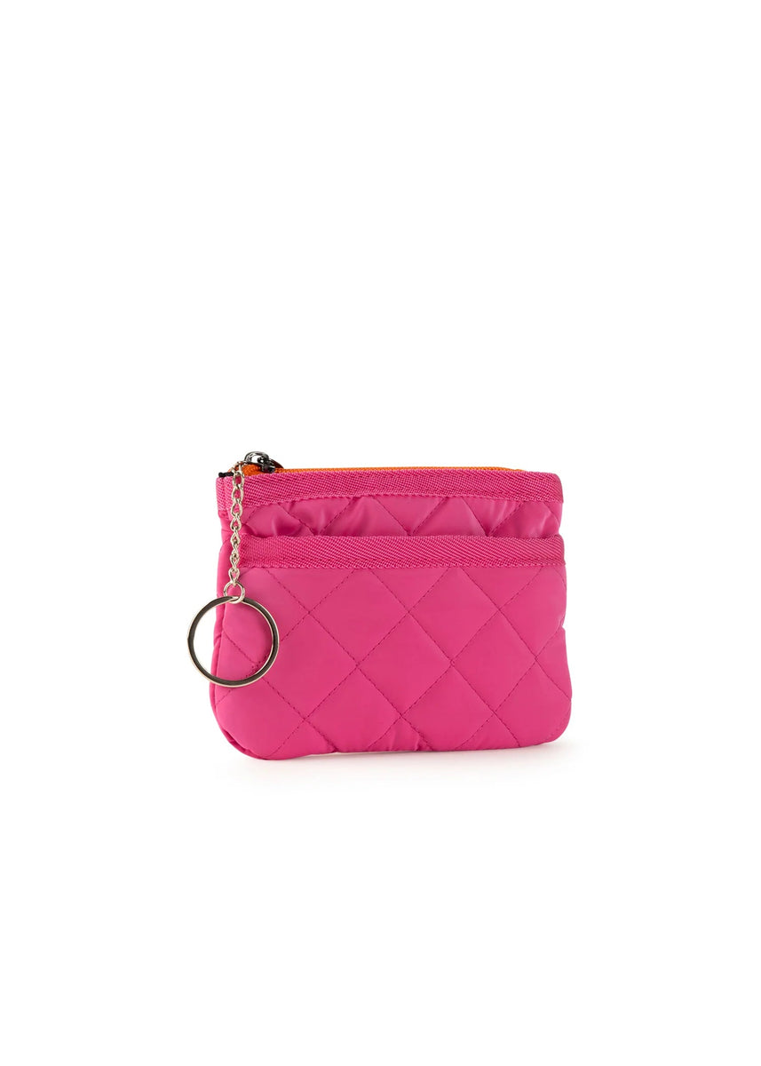 Haute Shore Hot Pink Orange Quilted Puffer Card Case | Max Extra– Pink ...