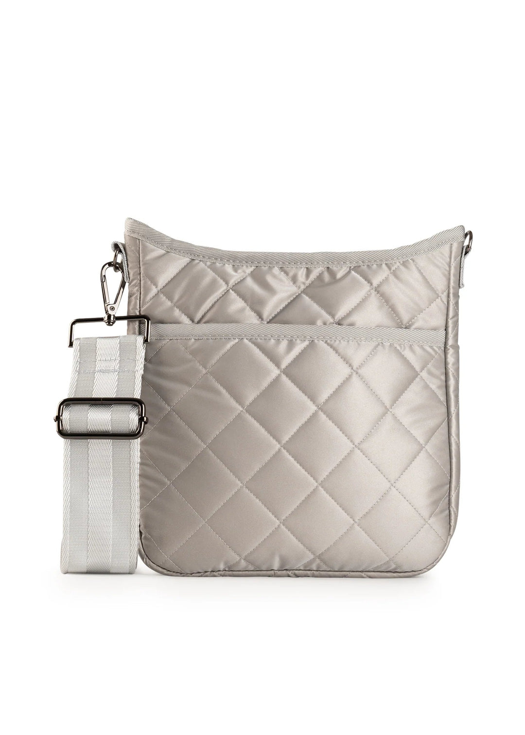 Grey top quilted bag