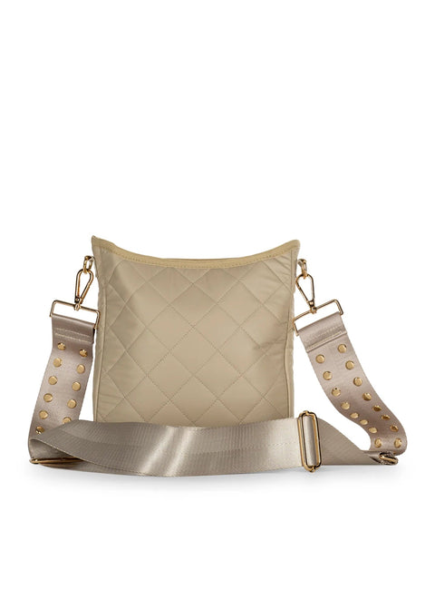 Haute Shore-Nikki Buff | Medium Quilted Crossbody-Pink Dot Styles