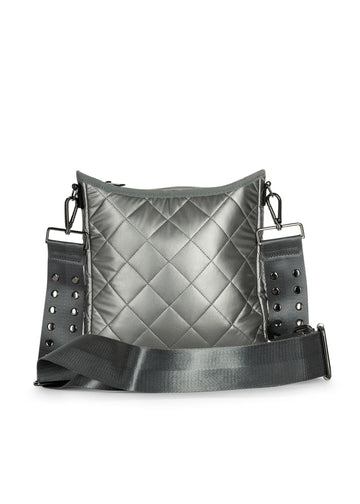 【PORTERNA】Med Dot Shoulder Bag Haute Shore | Sporty Pewter Quilted Puffer Crossbody Bag