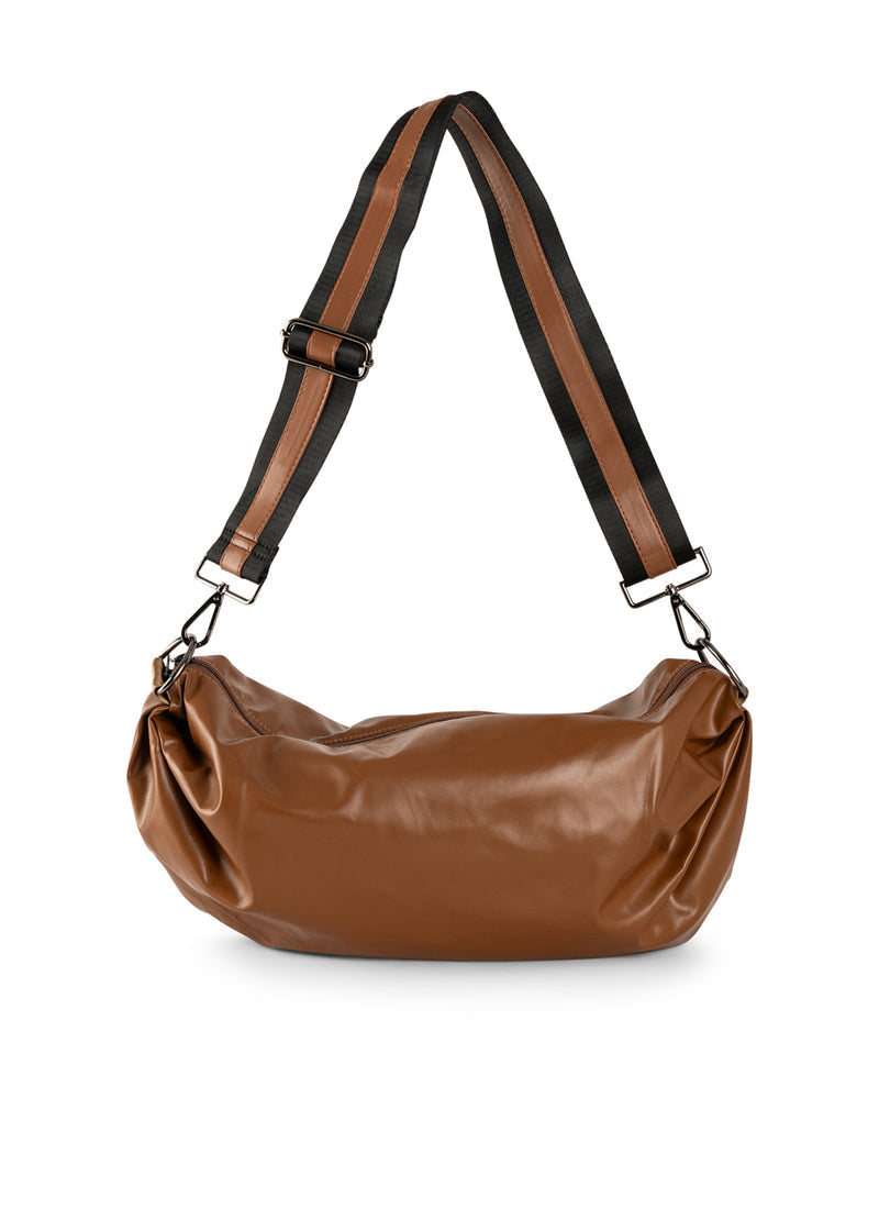 Haute Shore Saddle Brown Vegan Leather Slouch Bag Ollie Saddle