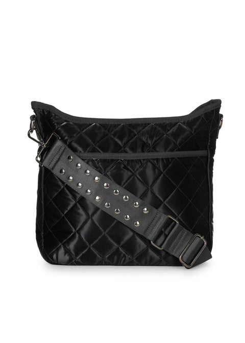 Haute Shore-Perri Night | Black Quilted Crossbody-Pink Dot Styles