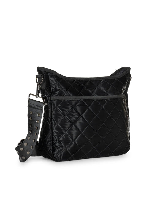 Haute Shore-Perri Night | Black Quilted Crossbody-Pink Dot Styles