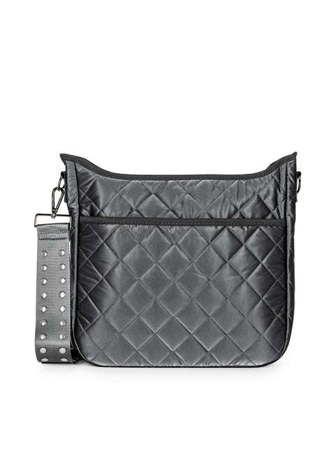 Haute Shore-Perri Shadow | Grey Quilted Crossbody-Pink Dot Styles