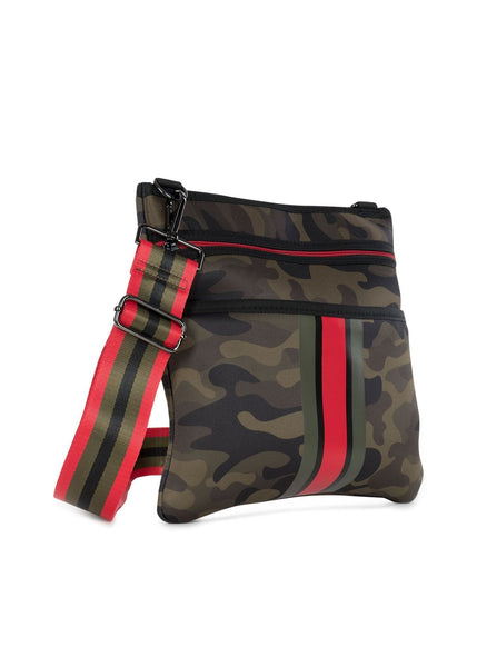 Haute Shore  Alex Show Off - Camo Nylon Backpack w/Red Olive Stripe