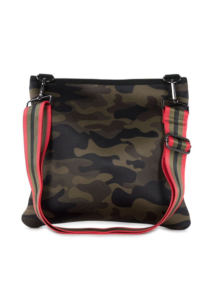 Haute Shore  Alex Show Off - Camo Nylon Backpack w/Red Olive Stripe