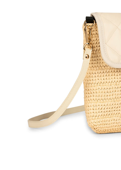 Haute Shore-Riley Drift | Raffia Flap Phone Bag-Pink Dot Styles