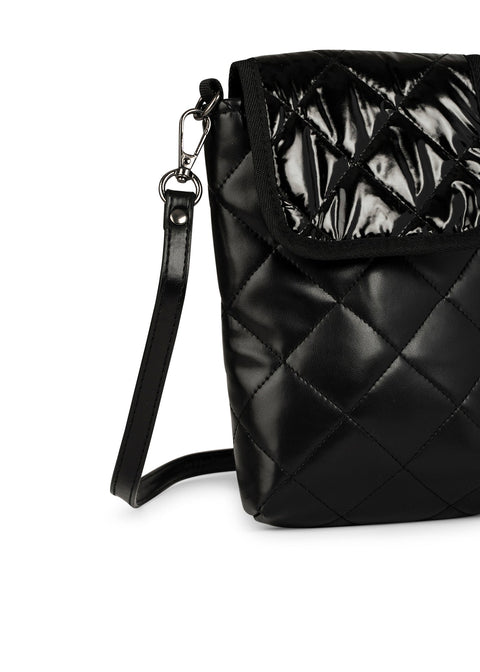 Haute Shore-Riley Noir | Quilted Flap Phone Bag-Pink Dot Styles