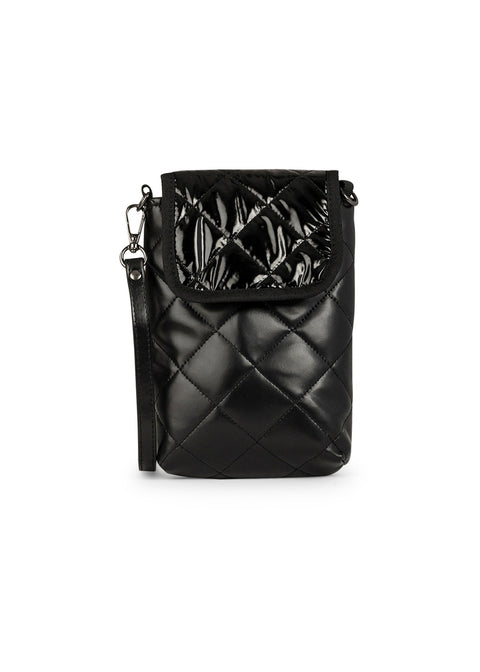 Haute Shore-Riley Noir | Quilted Flap Phone Bag-Pink Dot Styles