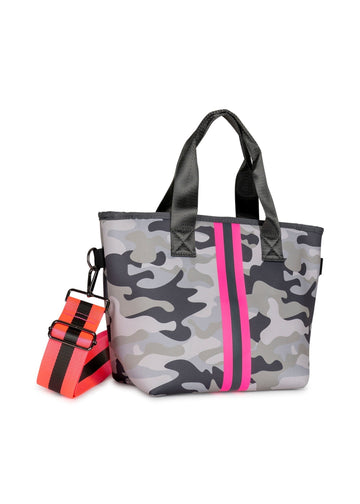 Haute Shore  Ryan Sahara - Camo Neoprene w/ Stripe Tote/Crossbody Bag