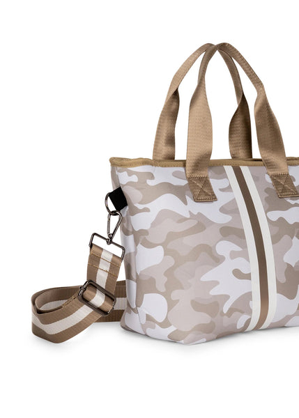 Haute Shore  Ryan Sahara - Camo Neoprene w/ Stripe Tote/Crossbody Bag