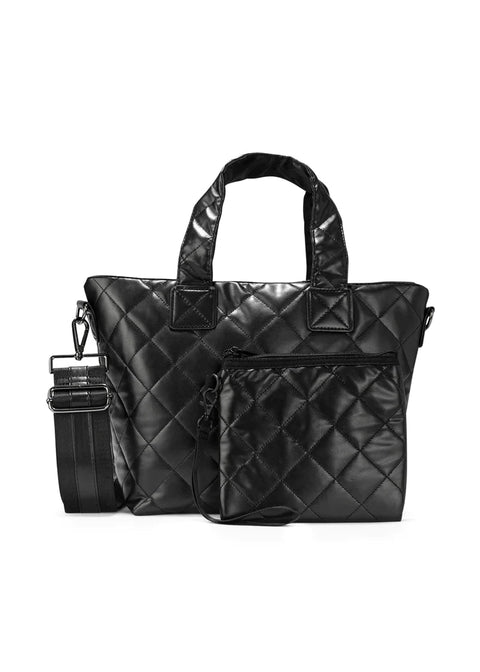 Ryan Solo | Quilted Vegan Leather Mini Tote-Accessories > Handbags > Totes-Pink Dot Styles