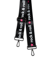 Haute Shore-Straps - Rock'n'Roll | White w/Hot Pink 2" (gunmetal hardware) | Crossbody Strap-Pink Dot Styles