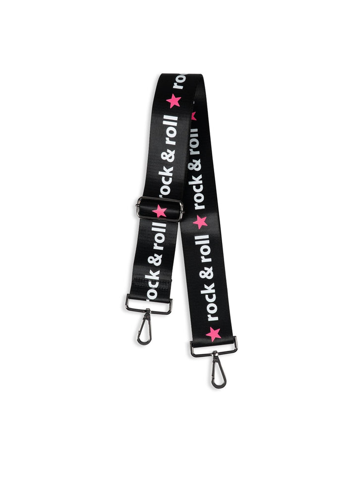 Haute Shore-Straps - Rock'n'Roll | White w/Hot Pink 2" (gunmetal hardware) | Crossbody Strap-Pink Dot Styles