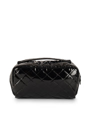 Haute Shore-Tripp Noir Reflective Quilted Cosmetic Train Case-Pink Dot Styles
