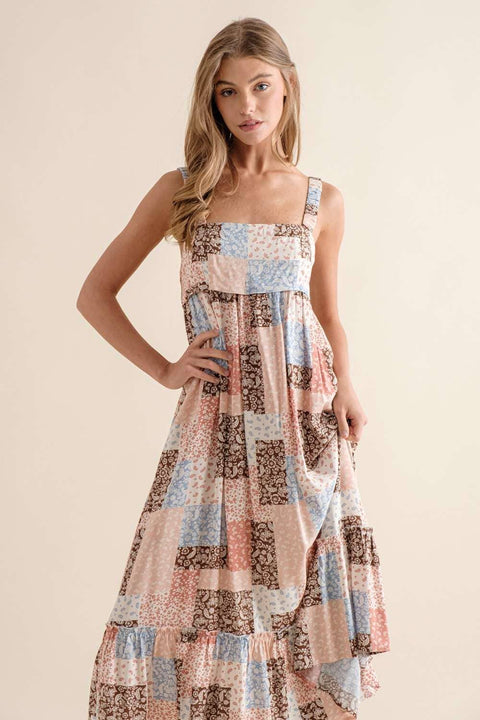 Patch Work Dress-Apparel > Womens > Dresses & Jumpsuits-Pink Dot Styles