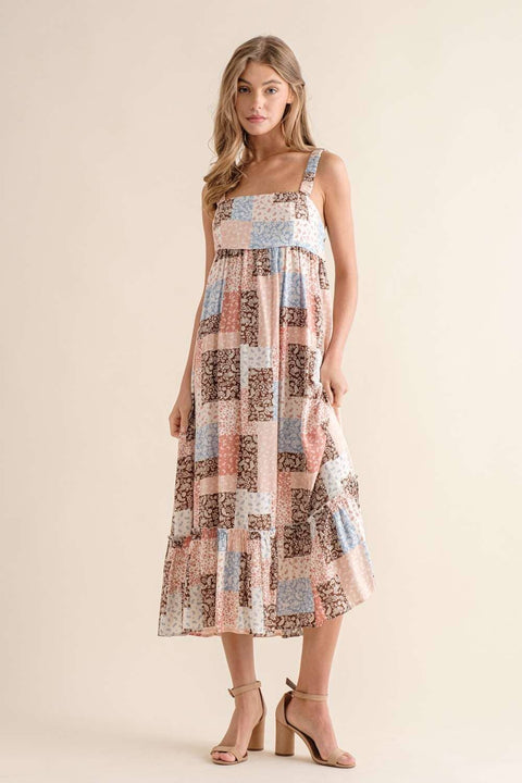 Patch Work Dress-Apparel > Womens > Dresses & Jumpsuits-Pink Dot Styles