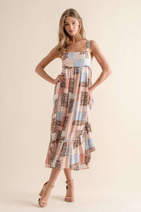 Patch Work Dress-Apparel > Womens > Dresses & Jumpsuits-Pink Dot Styles