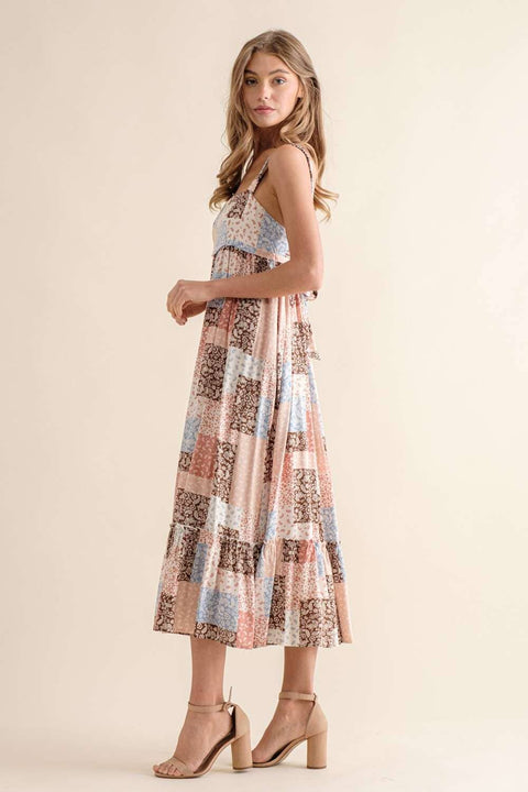 Patch Work Dress-Apparel > Womens > Dresses & Jumpsuits-Pink Dot Styles