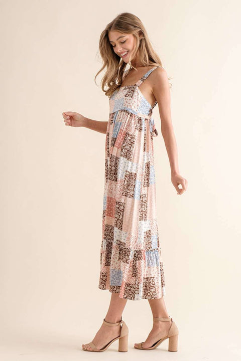 Patch Work Dress-Apparel > Womens > Dresses & Jumpsuits-Pink Dot Styles