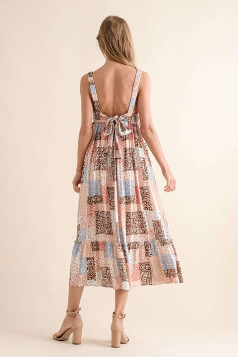 Patch Work Dress-Apparel > Womens > Dresses & Jumpsuits-Pink Dot Styles