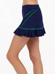 Inphorm-Angelika Skirt - Ink/Ivy-Pink Dot Styles