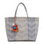 M2068 Shelby Large Handwoven Tote w/ Pom-Poms-Pink Dot Styles