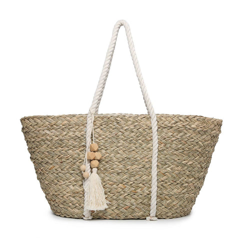 Tinsley Seagrass Tote-Accessories > Handbags > Totes-Pink Dot Styles