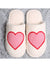 Heart Valentine's Day Fuzzy Slippers-Shoes > Womens > Slippers-Pink Dot Styles