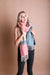 Color Block Soft Faux Mohair Scarf-Accessories > Womens > Scarves-Pink Dot Styles
