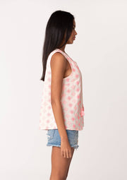 Lovestitch-Embroidered Sleeveless Top (Final Sale)-Pink Dot Styles