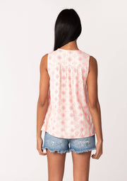 Lovestitch-Embroidered Sleeveless Top (Final Sale)-Pink Dot Styles