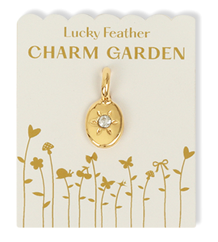 Lucky Feather-Charm Garden - Birthstone - APRIL-Pink Dot Styles