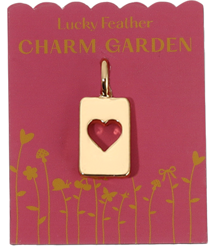 Lucky Feather-Charm Garden - LOVE - Cut out heart-Pink Dot Styles