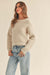Textured Mini Pompom Cream Sweater-Apparel > Womens > Tops > Sweaters-Pink Dot Styles