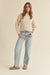 Textured Mini Pompom Cream Sweater-Apparel > Womens > Tops > Sweaters-Pink Dot Styles
